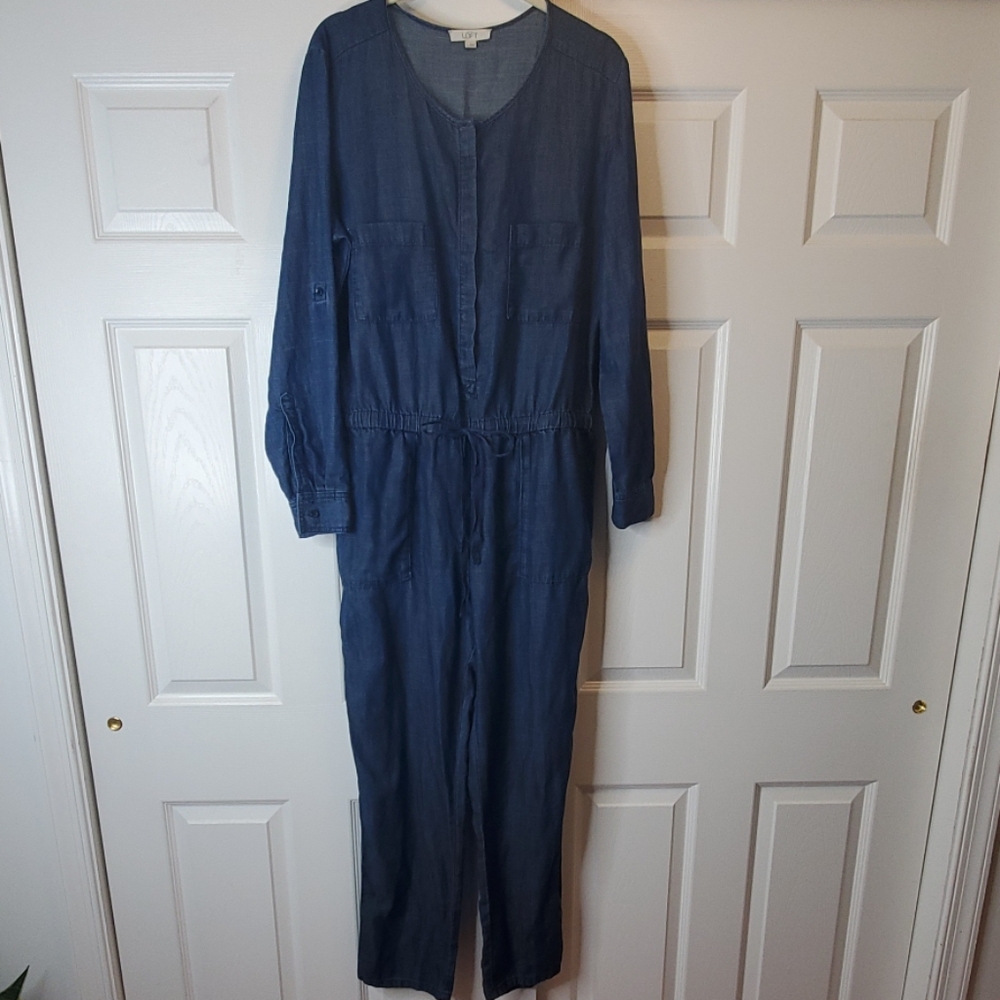 LOFT Blue Jumpsuit